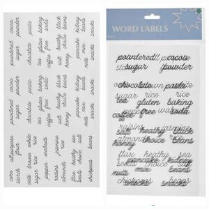 At Home 3-Sheets Decorative Adhesive Kitchen & Food Word Labels